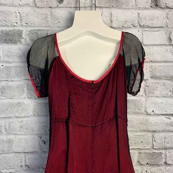 Maggie Walt Sheer 100% Silk Witchy Babydoll Dress - Picture 7 of 15